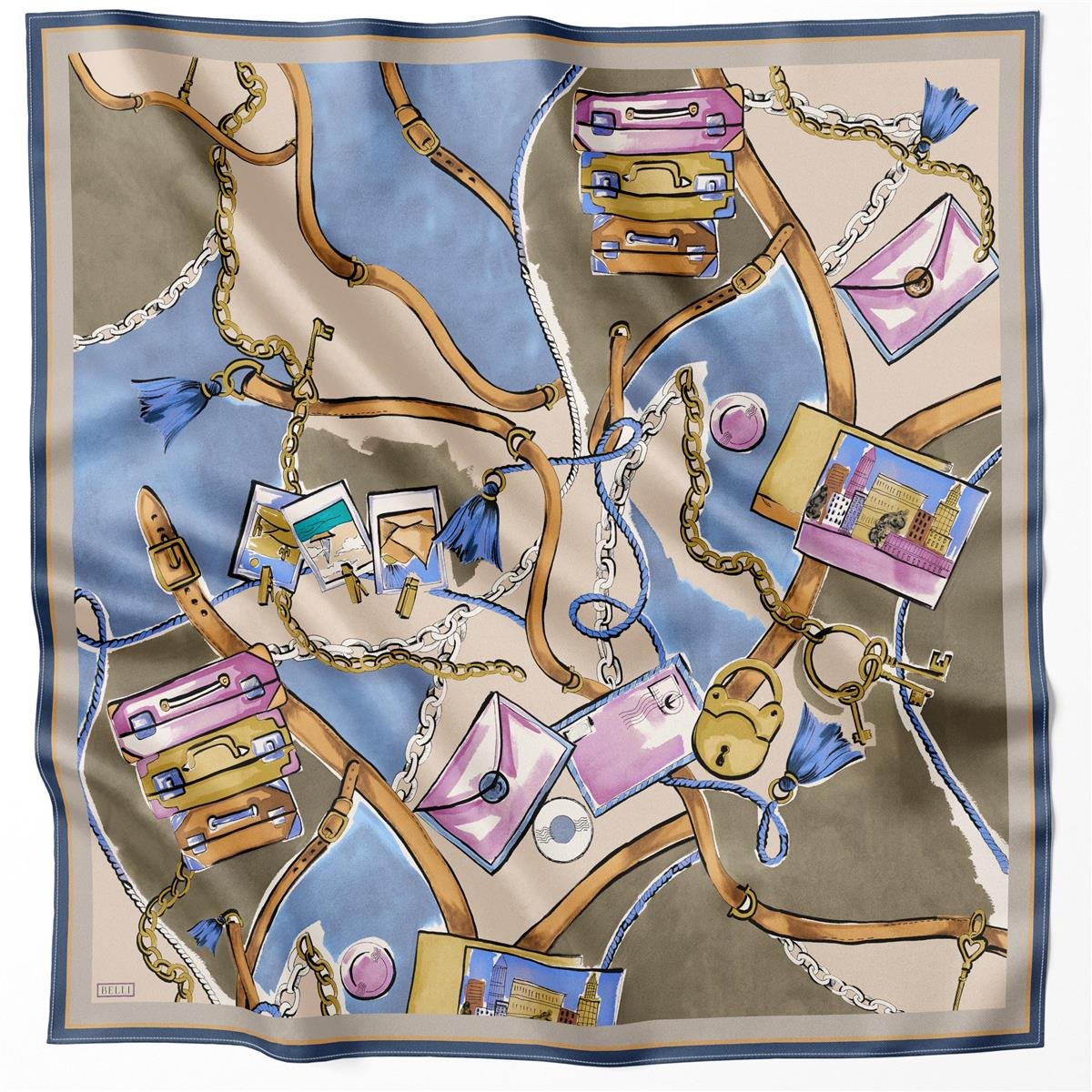Écharpe Belli twill de soie luxe – Image 3
