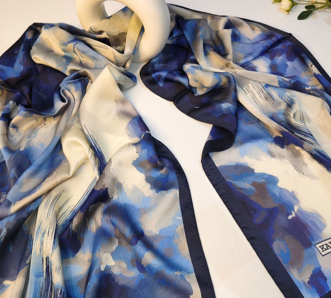 CHALE Mousseline de soie 56x175cm